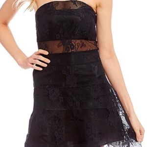 Jump Strapless Lace Fit and Flare Dress - Size 7/8